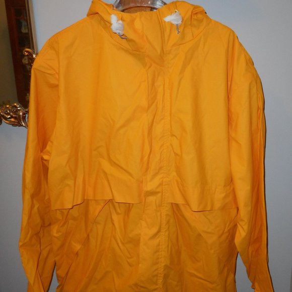 NEW Land's End Yellow Hooded Rain Slicker - Picture 1 of 3